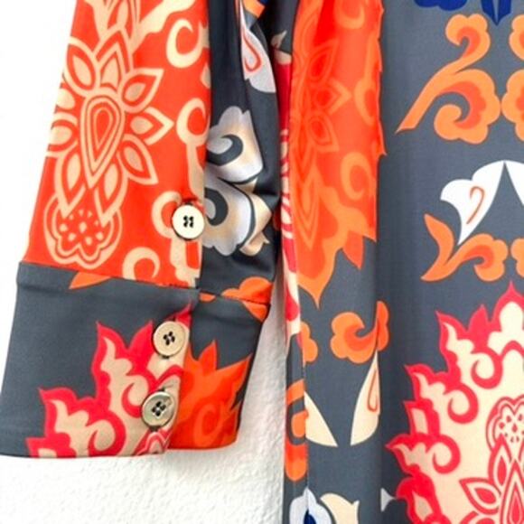 Gretchen Scott NWT Mandarin Turkish Delight Dress in Grey, Size XS - Picture 7 of 9